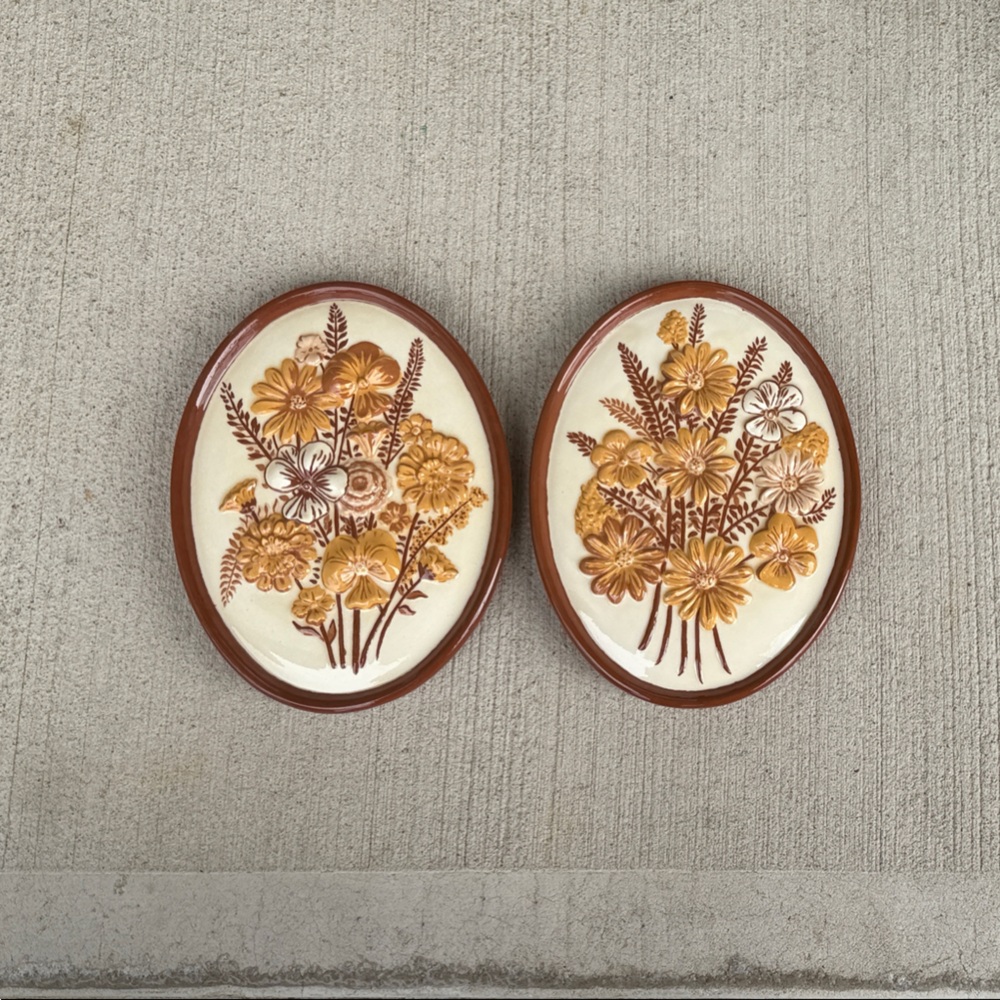 Ceramic Slip Cast Casting Mold Floral Wall Plaque Atlantic